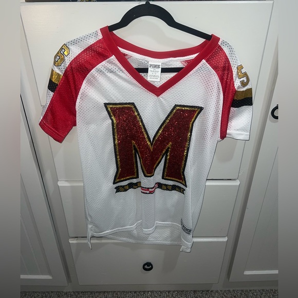 PINK Victoria's Secret Tops - PINK Maryland terps sequenced shirt size small